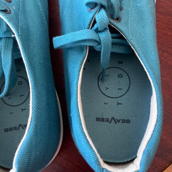 SeaVees Men's Hermosa Plimsoll Classic‎ Sneaker in Teal- Size 8.5 - Picture 5 of 6
